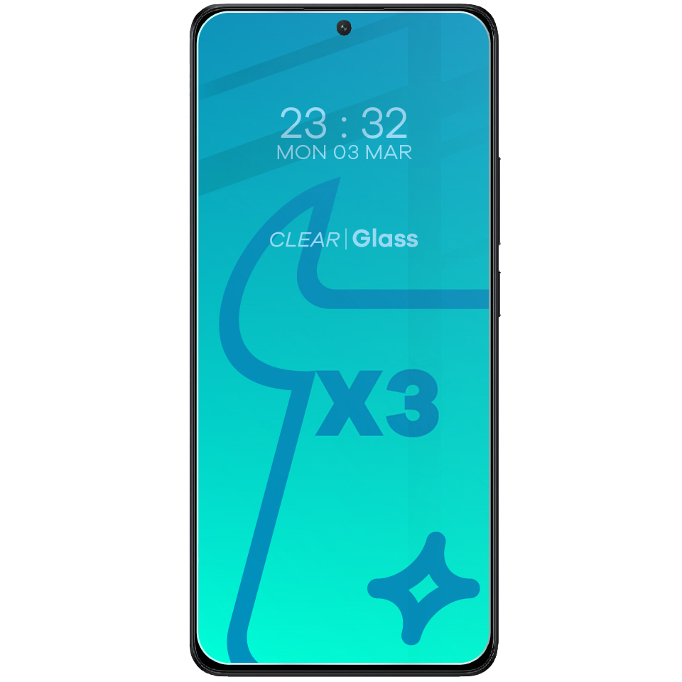 Szkło hartowane Bizon Glass Clear - 3 szt. + obiektyw, Xiaomi Poco X6 Pro